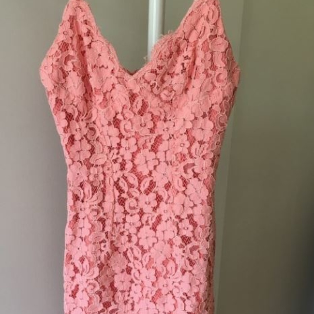 Lulu's Pink Lace Bodycon Mini Dress - XS